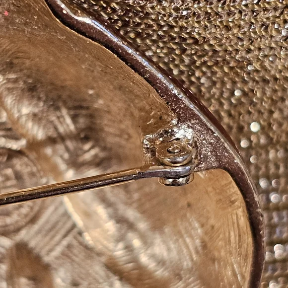 Vintage Givenchy Ladybug Brooch Red Enamel Crystal Rhinestones Gold Tone - FLAW - Picture 9 of 13